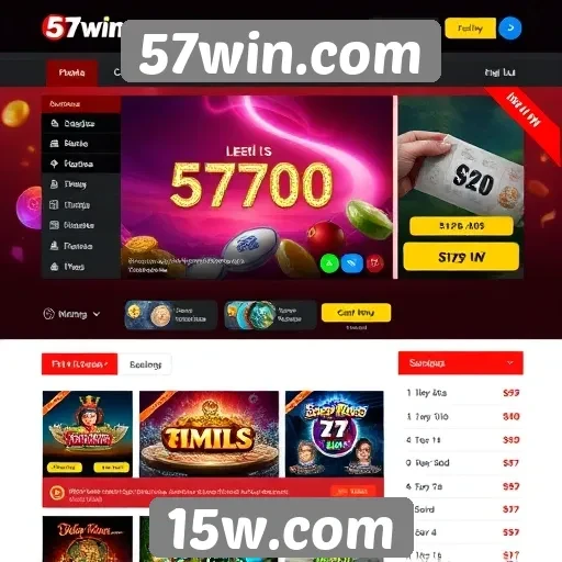 Interface do usuário no site 57win.com é intuitiva